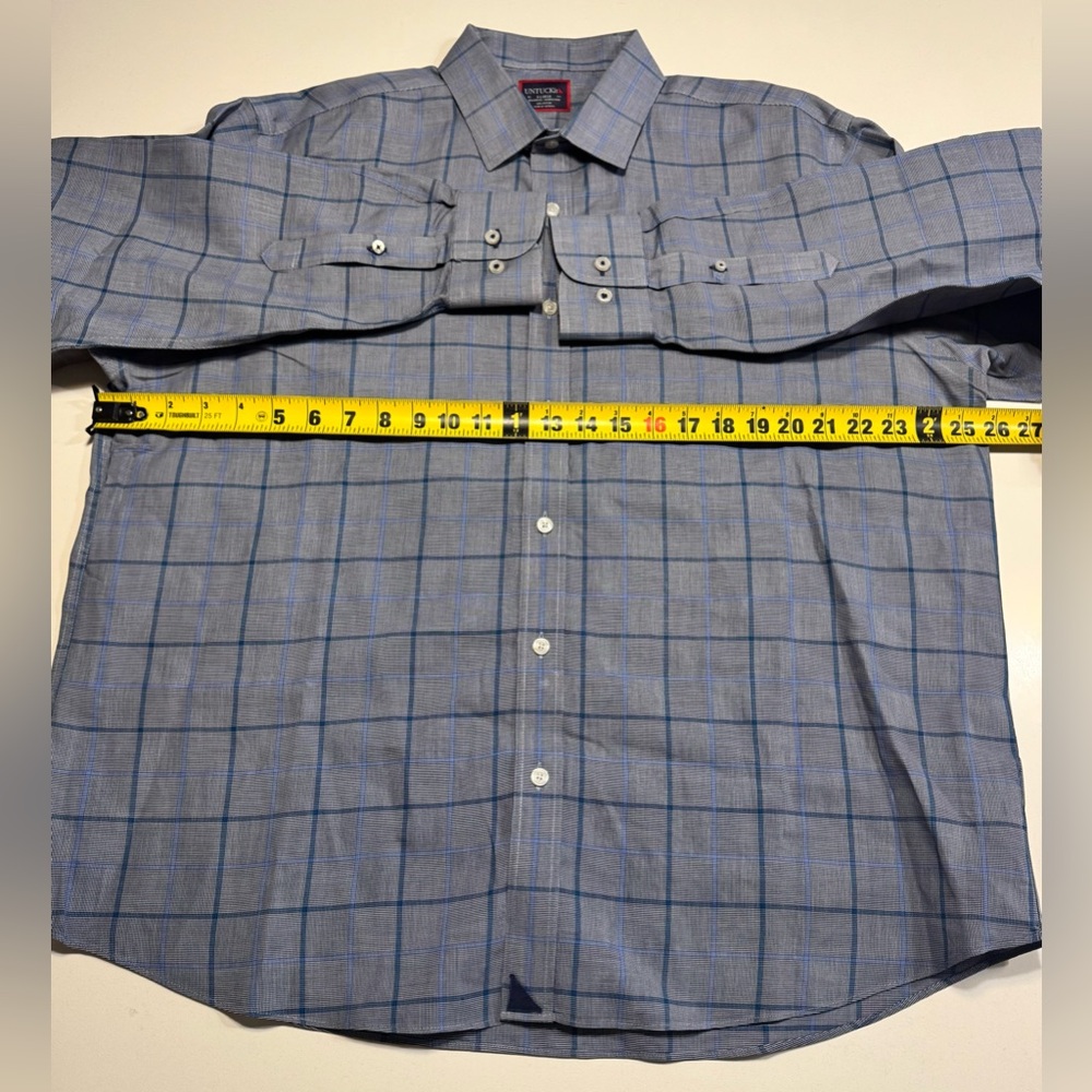 UNTUCKit Mens Size XL Ortman WF Plaid Relaxed Fit 100% Cotton Button Up Shirt - Picture 7 of 9